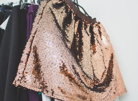 Canva - Hanging Sequinned Gold Skirt